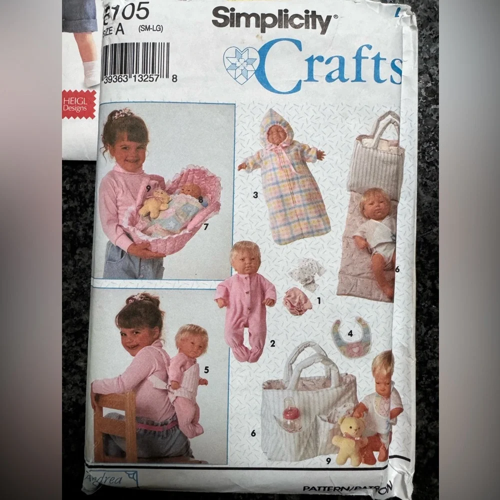 5 Sewing Craft Baby Doll Child Clothing Patterns Butterick Simplicity New & Used - Picture 6 of 12